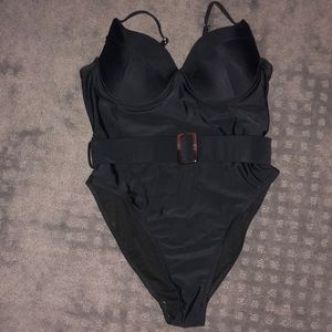 Missguided Black One Piece Bathing Suit